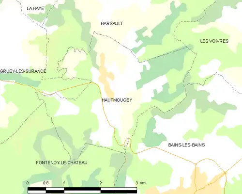 Detailkaart van de gemeente