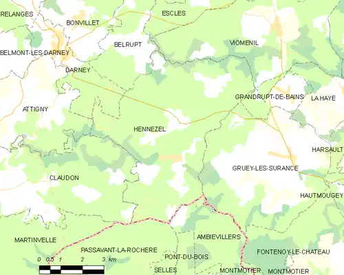 Detailkaart van de gemeente