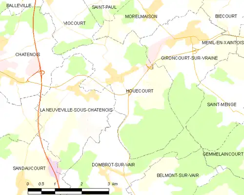 Detailkaart van de gemeente