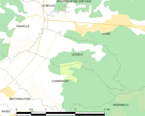 Detailkaart van de gemeente