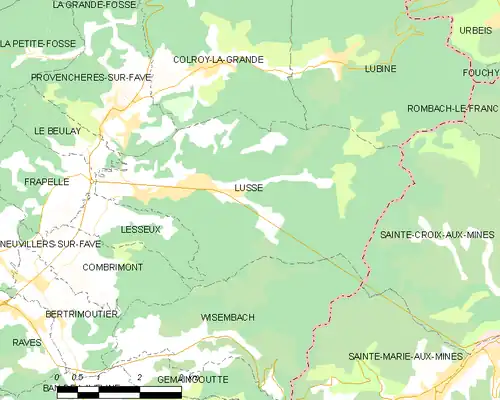 Detailkaart van de gemeente