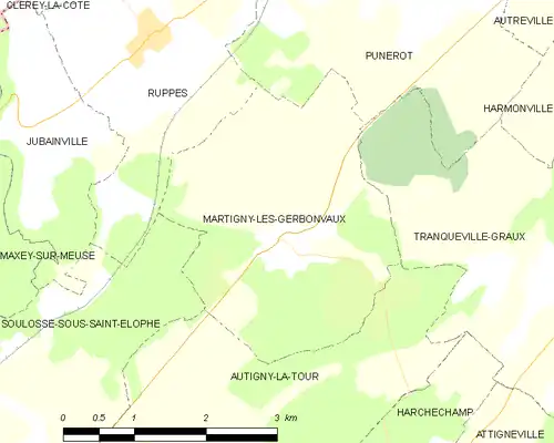 Detailkaart van de gemeente