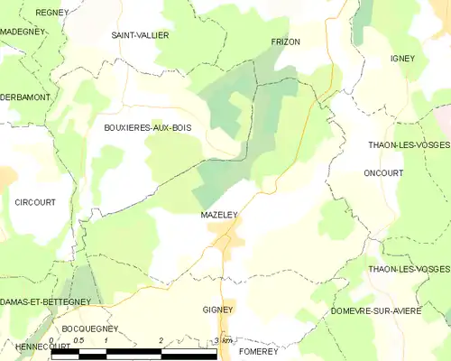 Detailkaart van de gemeente