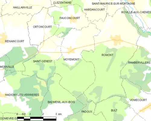 Detailkaart van de gemeente