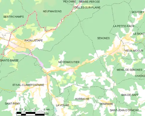 Detailkaart van de gemeente