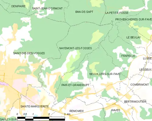 Detailkaart van de gemeente
