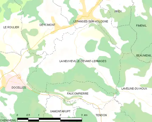 Detailkaart van de gemeente