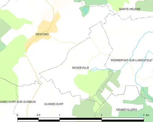 Detailkaart van de gemeente