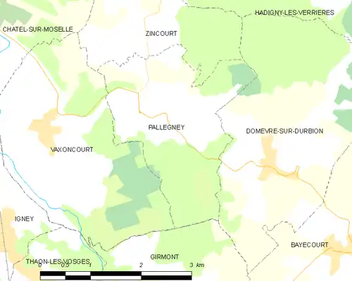 Detailkaart van de gemeente
