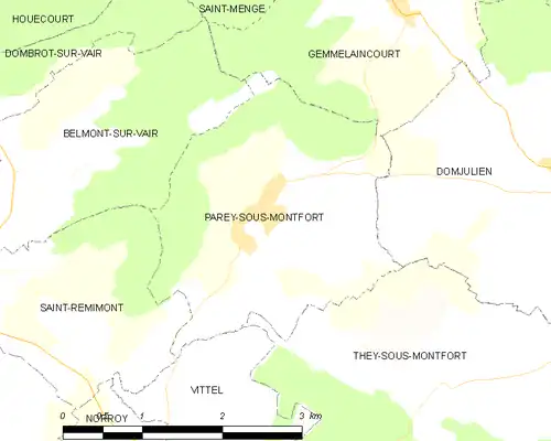 Detailkaart van de gemeente