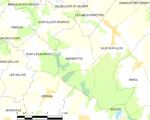 Detailkaart van de gemeente