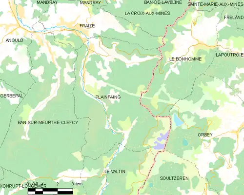 Detailkaart van de gemeente