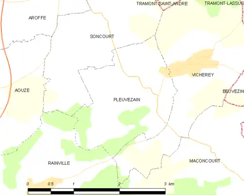 Detailkaart van de gemeente
