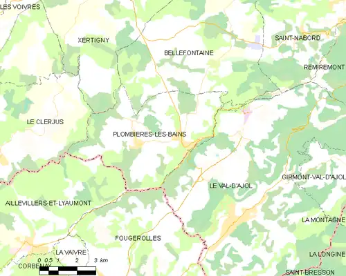 Detailkaart van de gemeente