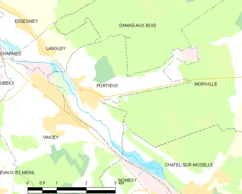 Detailkaart van de gemeente