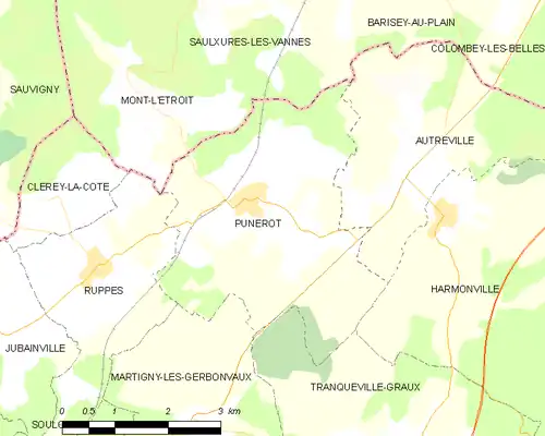 Detailkaart van de gemeente