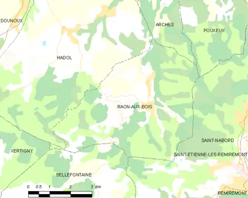 Detailkaart van de gemeente