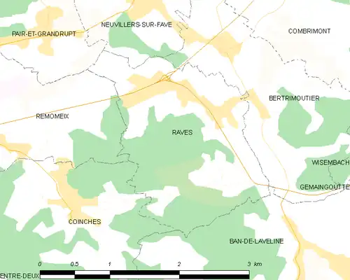 Detailkaart van de gemeente