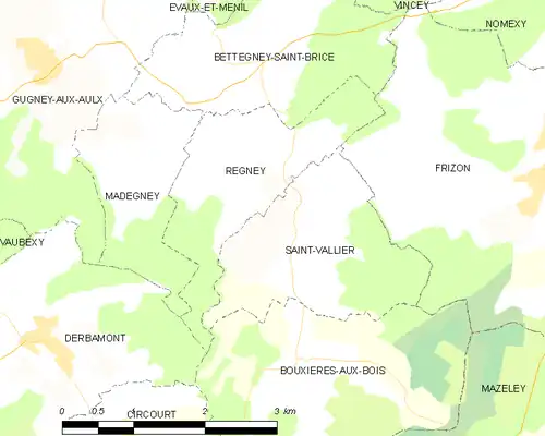 Detailkaart van de gemeente