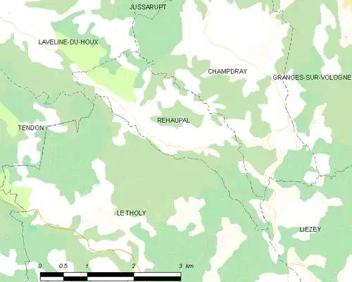 Detailkaart van de gemeente