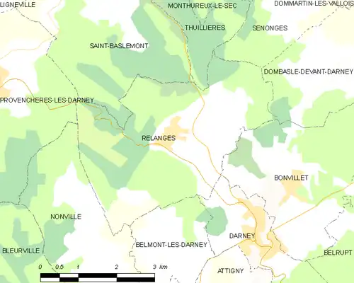 Detailkaart van de gemeente