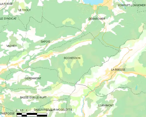 Detailkaart van de gemeente
