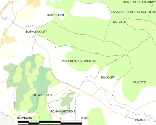 Detailkaart van de gemeente