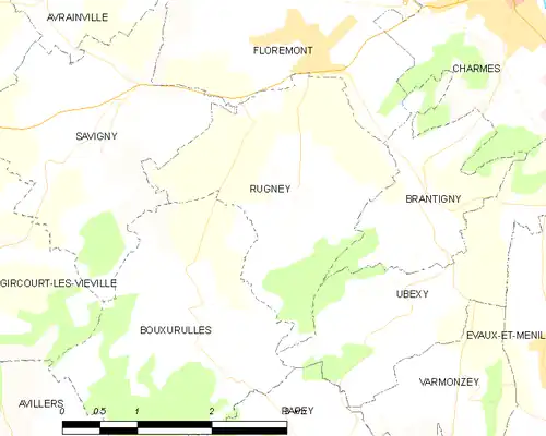 Detailkaart van de gemeente