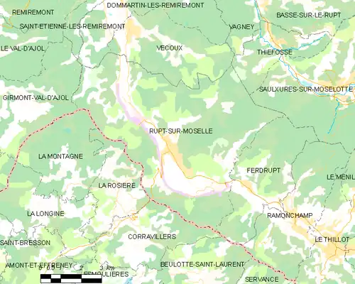 Detailkaart van de gemeente