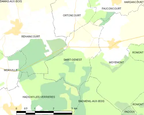 Detailkaart van de gemeente