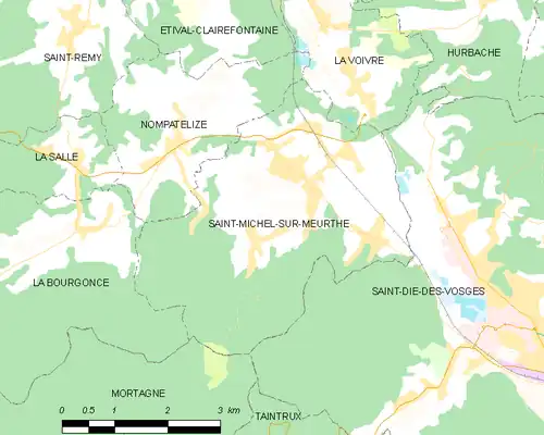 Detailkaart van de gemeente