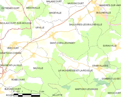 Detailkaart van de gemeente