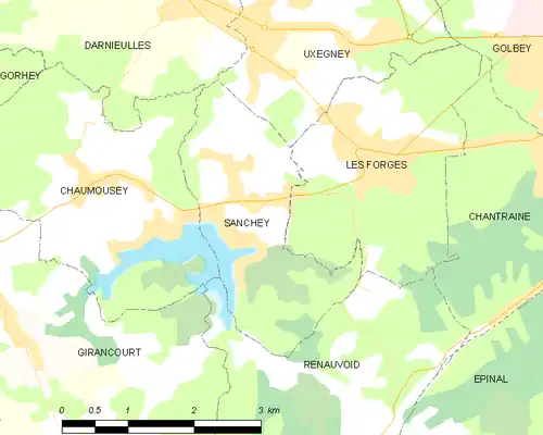 Detailkaart van de gemeente