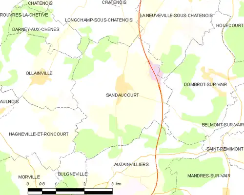 Detailkaart van de gemeente