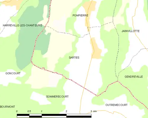 Detailkaart van de gemeente