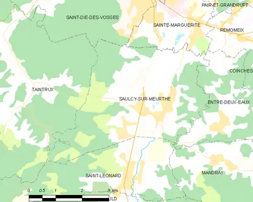 Detailkaart van de gemeente
