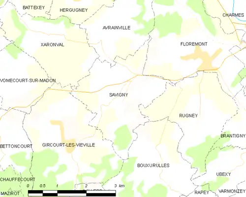 Detailkaart van de gemeente