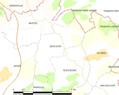 Detailkaart van de gemeente