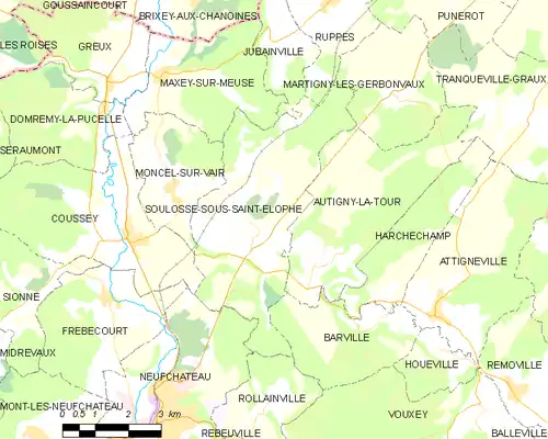 Detailkaart van de gemeente