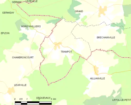 Detailkaart van de gemeente