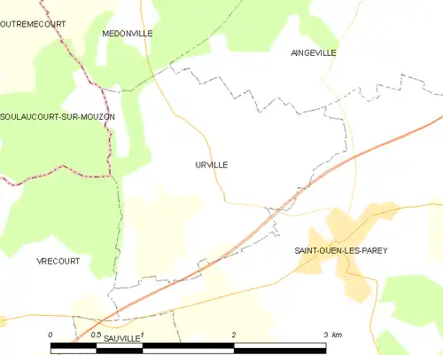 Detailkaart van de gemeente