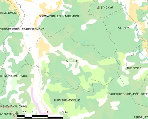 Detailkaart van de gemeente