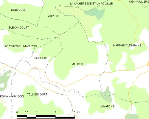 Detailkaart van de gemeente