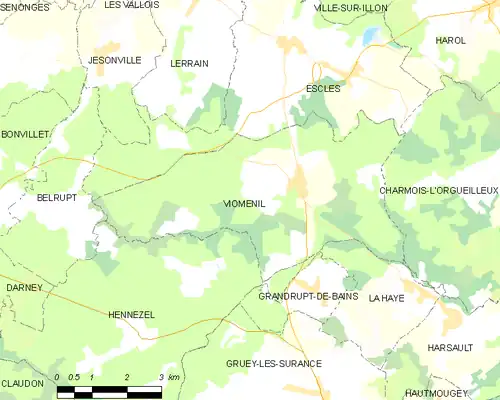 Detailkaart van de gemeente