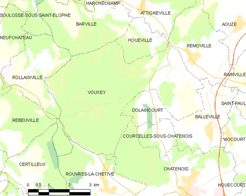 Detailkaart van de gemeente