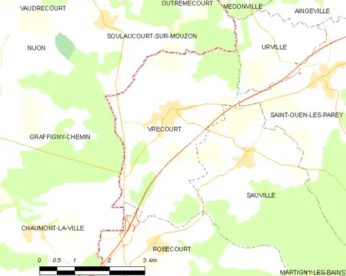 Detailkaart van de gemeente