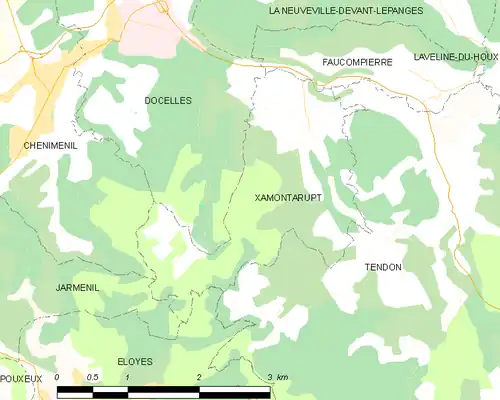 Detailkaart van de gemeente
