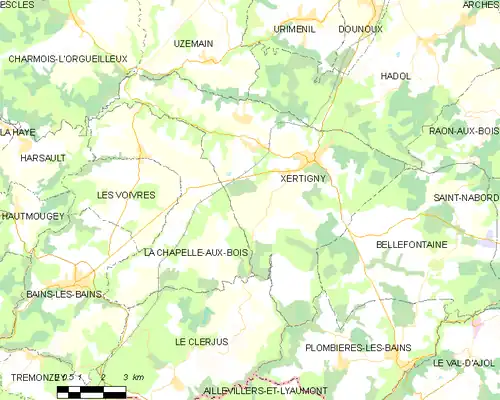 Detailkaart van de gemeente