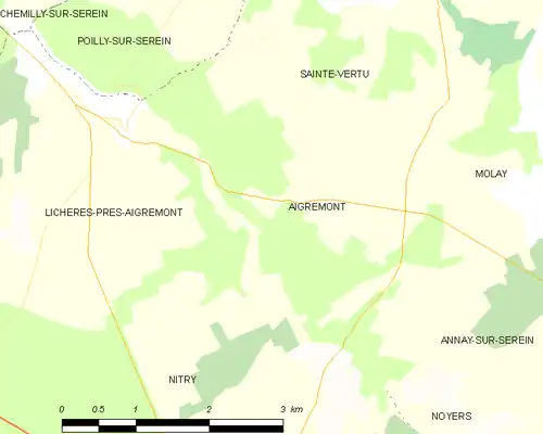 Detailkaart van de gemeente