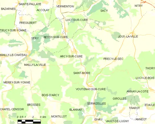 Detailkaart van de gemeente